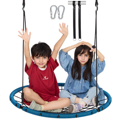 Spider Web Saucer Swing 40 tums runda gungor för barn utomhus 750 lbs