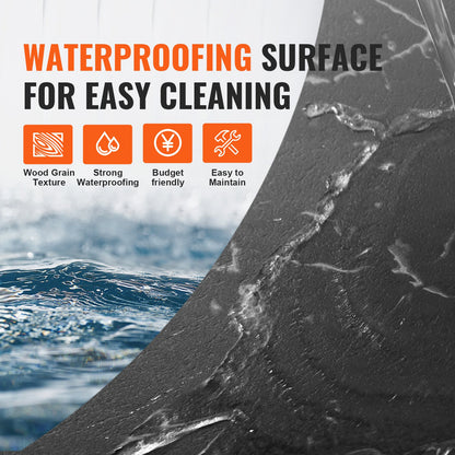 Selbstklebende Vinyl-Bodenfliesen, 30,5 x 30,5 cm, 50 Stück, 1,5 mm dick, schwarzer Marmor