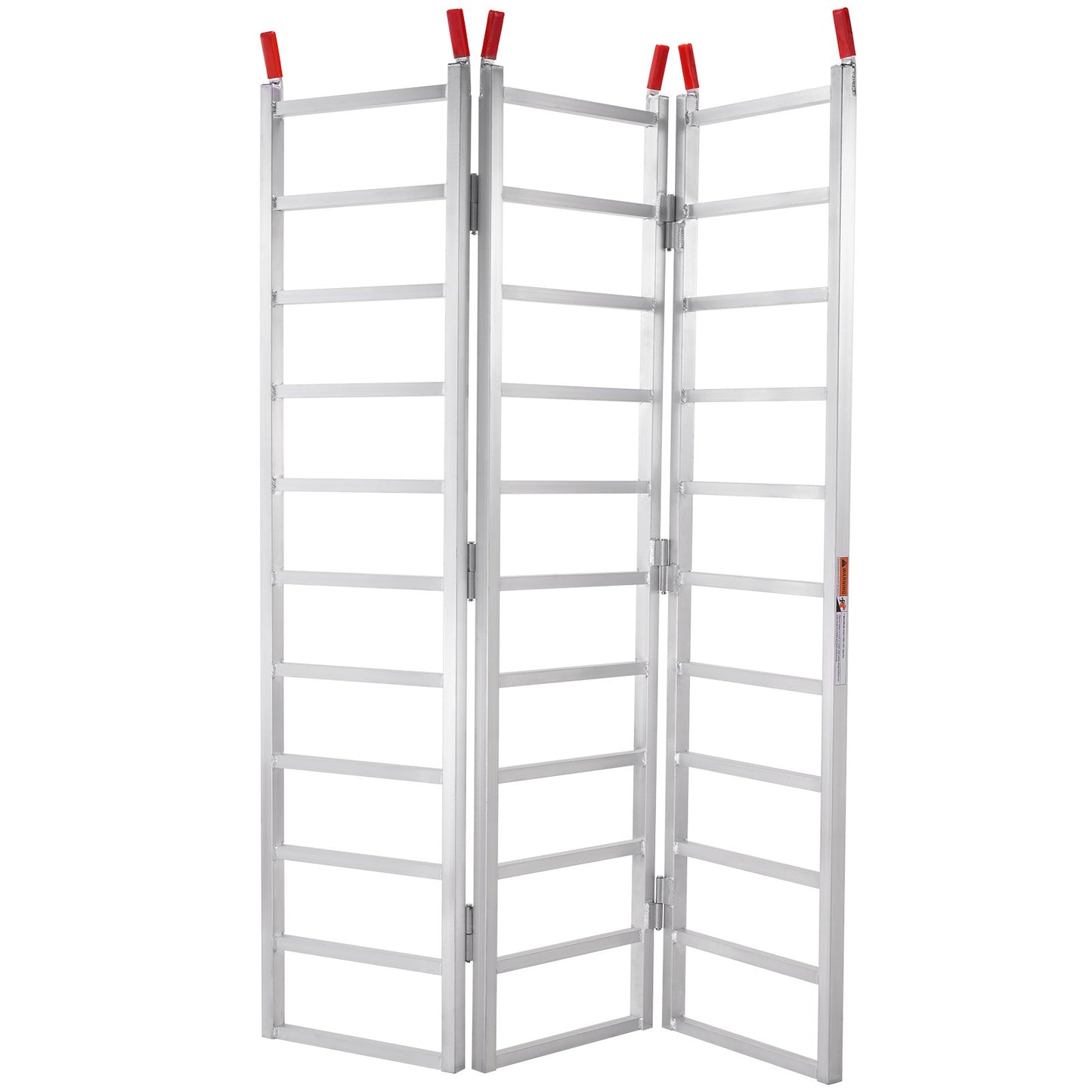 Aluminium-Rampen, 1500 lbs, dreifach klappbare Rampe mit Ladungsgurten, faltbare Laderampe für Motorrad, Traktor, ATV/UTV, LKW, Rasenmäher, Schneefräse, 77"L x 54"B, 1 Stück