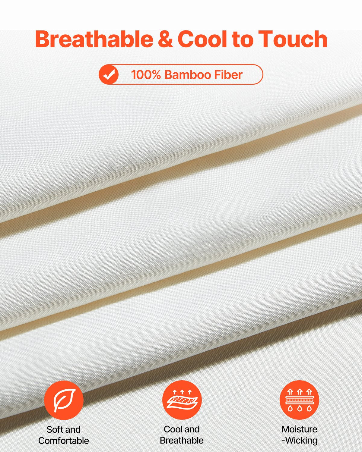 4-Piece Bed Sheet Set - Queen Size, 100% Bamboo Fiber Bedding Set, Cooling, Breathable & Shrink-Resistant Luxury Bed Sheet with Deep Pocket, Fit up to 16" Deep Mattress, Ideal for Hotel Bedroom