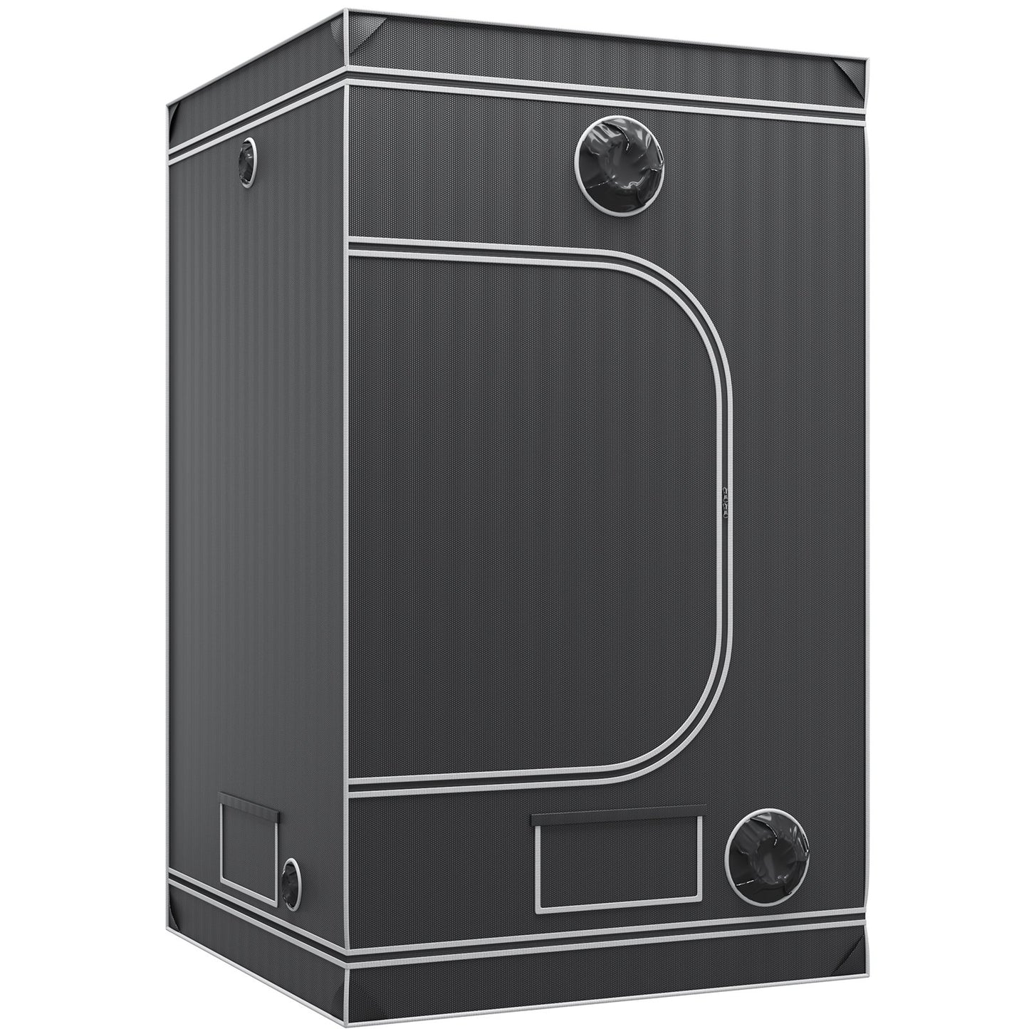 4x4 odlingstält, 48'' x 48'' x 80'', högreflekterande 2000D Mylar hydroponiskt odlingstält med observationsfönster, verktygsväska och golvbricka för odling av inomhusväxter