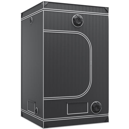 4x4 odlingstält, 48'' x 48'' x 80'', högreflekterande 2000D Mylar hydroponiskt odlingstält med observationsfönster, verktygsväska och golvbricka för odling av inomhusväxter