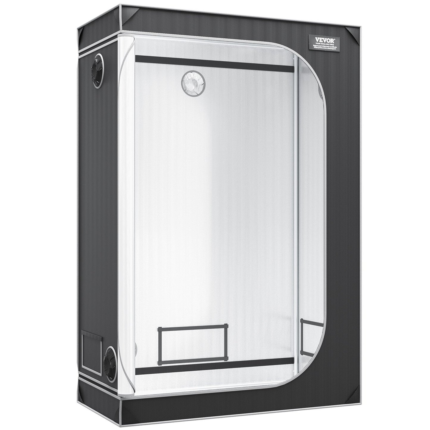 2x4 odlingstält, 48'' x 24'' x 72'', högreflekterande 2000D Mylar hydroponiskt odlingstält med observationsfönster, verktygsväska och golvbricka för odling av inomhusväxter