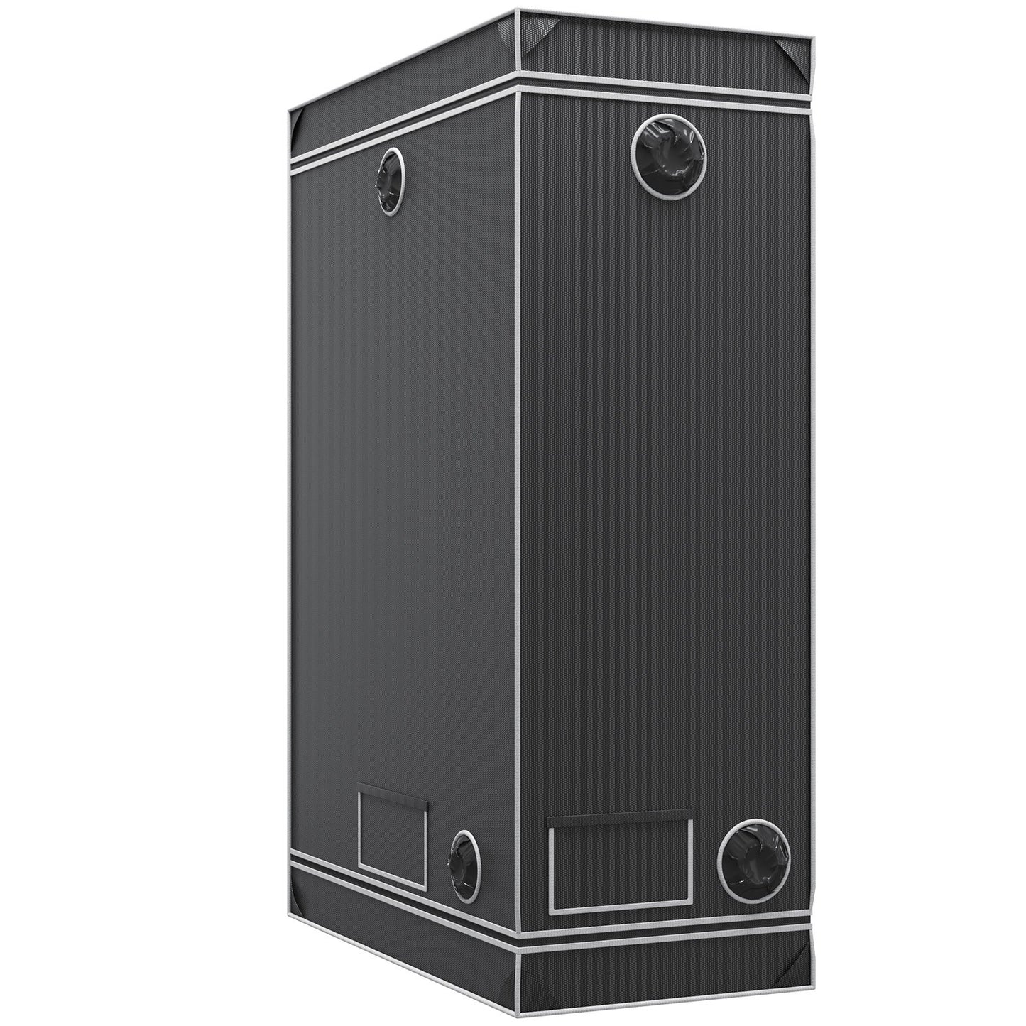 2x4 odlingstält, 48'' x 24'' x 72'', högreflekterande 2000D Mylar hydroponiskt odlingstält med observationsfönster, verktygsväska och golvbricka för odling av inomhusväxter