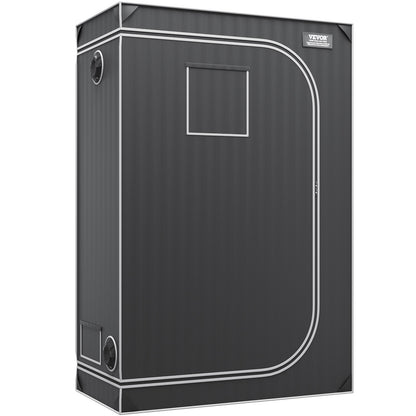 2x4 odlingstält, 48'' x 24'' x 72'', högreflekterande 2000D Mylar hydroponiskt odlingstält med observationsfönster, verktygsväska och golvbricka för odling av inomhusväxter