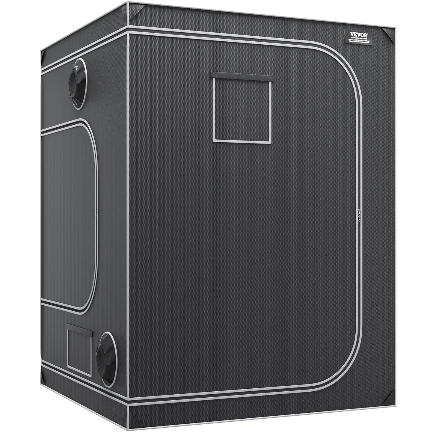 5x5 odlingstält, 60'' x 60'' x 80'', högreflekterande 2000D Mylar hydroponiskt odlingstält med observationsfönster, verktygsväska och golvbricka för odling av inomhusväxter