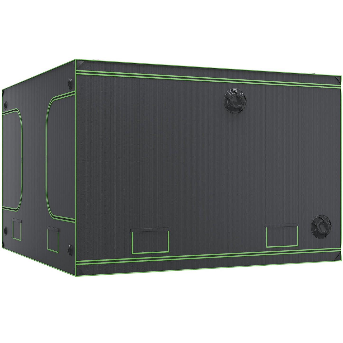 10x10 Growzelt, 120'' x 120'' x 80'', hochreflektierendes 600D Mylar Hydroponisches Growzelt mit Beobachtungsfenster, Werkzeugtasche und Bodenwanne für den Indoor-Pflanzenanbau