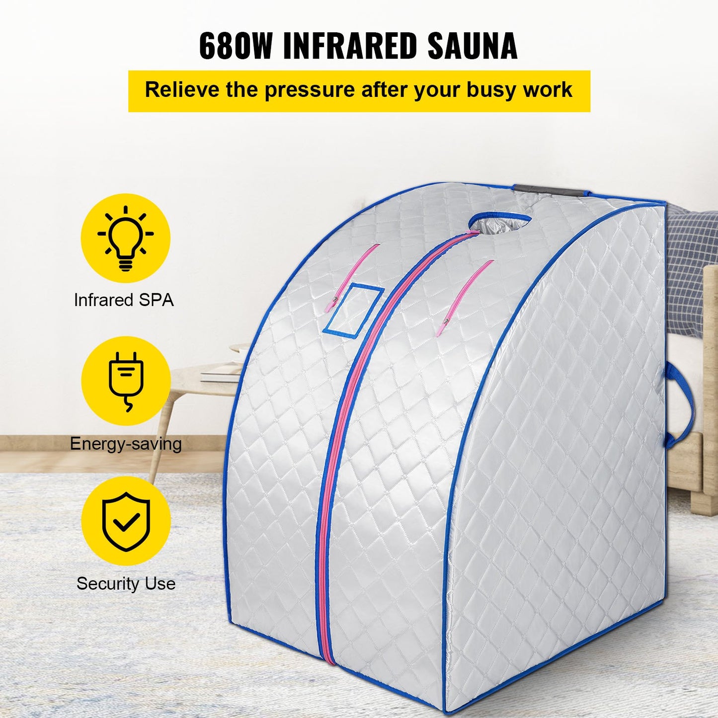 Portable Far Infrared Sauna Indoor Ir Ray Steamless Slimming Weight Loss Finnex