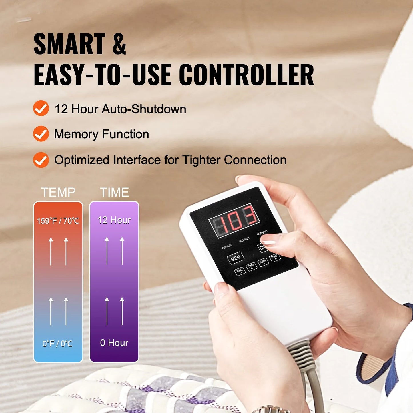 Fjärrinfraröd Värmedyna Ametiststenar Värmematta med Negativa Joner